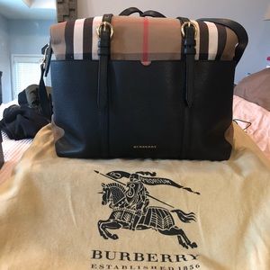 Burberry mason diaper bag tote